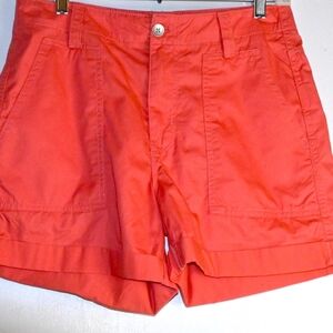 Calvin Klein Burton Loco Jean Shorts Size 29" Waist Bright Coral, Cuffed Legs